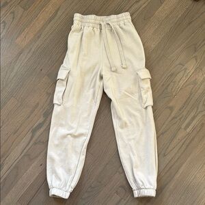 Zara Cream Cargo Joggers